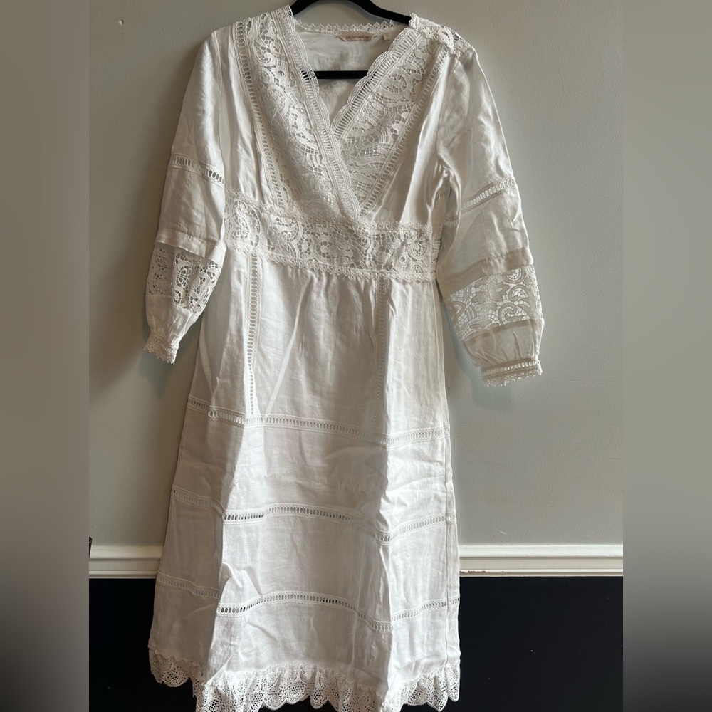 Soft Surroundings White Lace dress size 8P